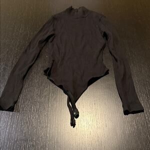 Luxe Black Long Sleeve Bodysuit